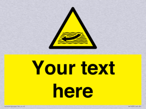 Custom Warning strong river flows